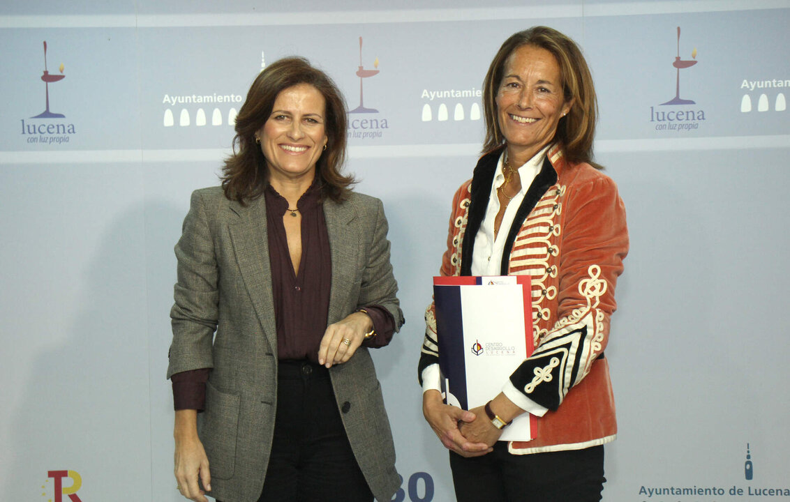 Míriam Ortiz y Maribel Rodríguez durante la rueda de prensa