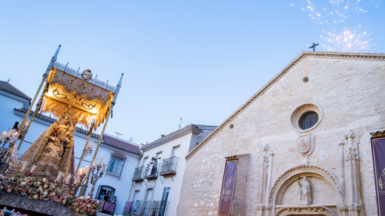 La Virgen de Araceli en Santiago, de paso, el pasado año