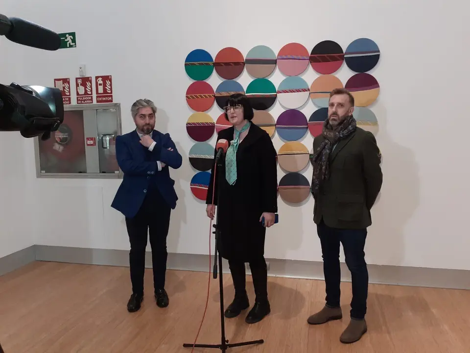 La artista Pepa durante un momento de la rueda de prensa