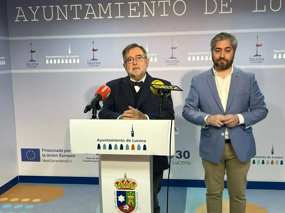 José Calvo Poyato y Francisco Barbancho, durante la rueda de prensa