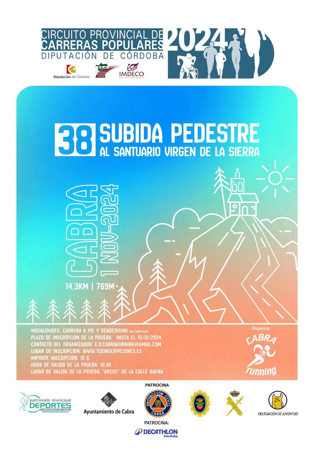 CARTEL XXXVIII SUBIDA PEDESTRE