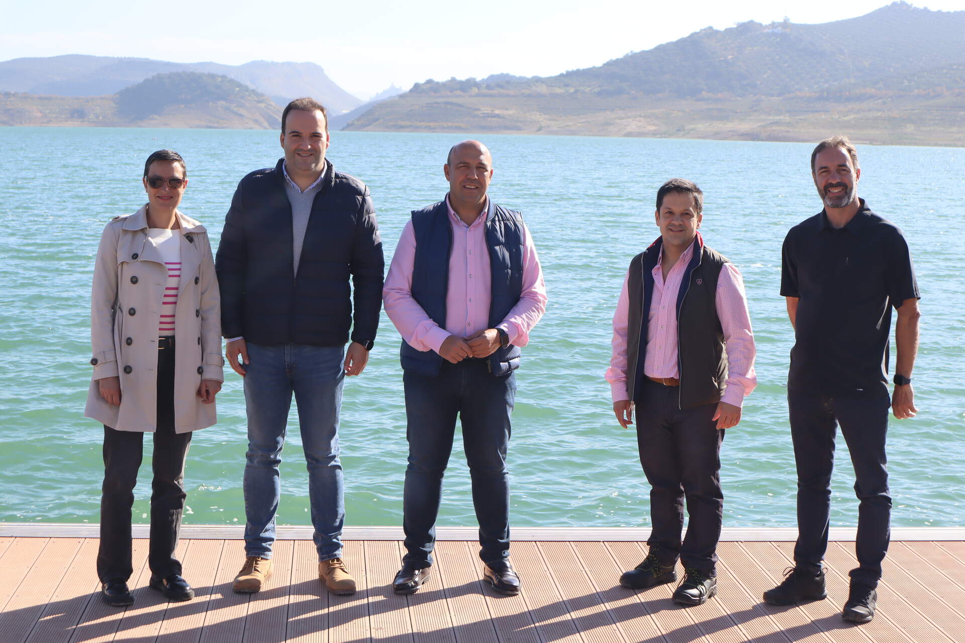 Presentación ante los medios del nuevo embarcadero del Embalse de Inzájar en Rute